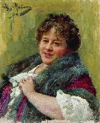 Ilya Repin Portrait of writer oil painting reproduction